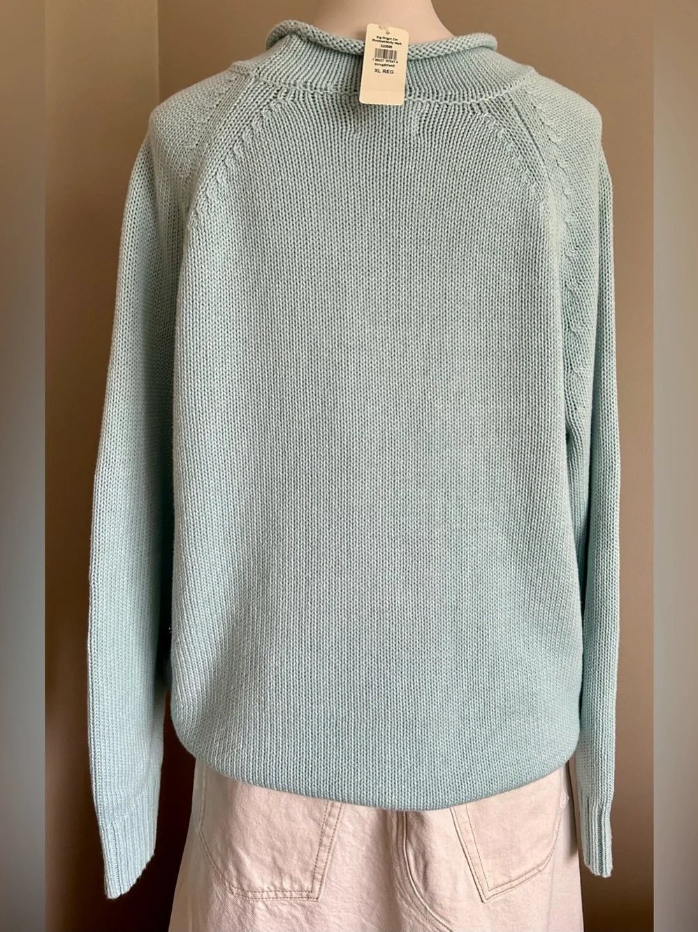 NWT- LL Bean Signature Organic Cotton Roll-Neck Logo’d Sweater - Picture 8 of 10